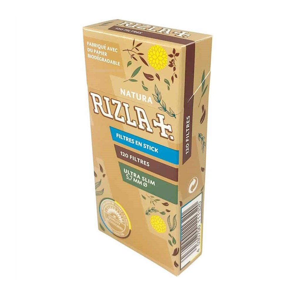 6 Rizla NATURA ULTRA SLIM 5.7mm filter tips brown color 720 Filter tips